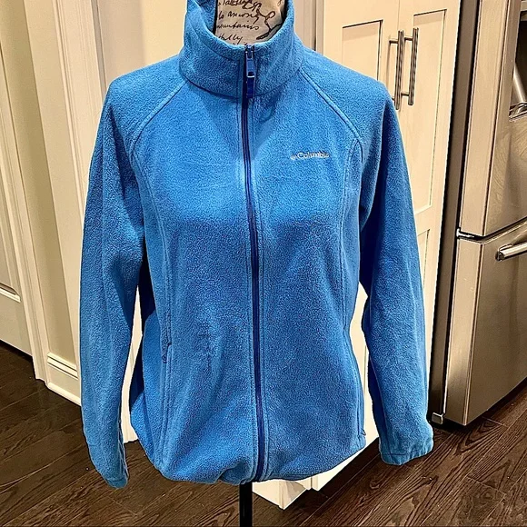 Columbia Full Zipper Fleece Jacket in Blue - Picture 2 of 12
